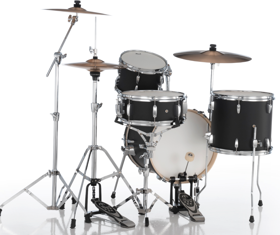 Pearl Midtown 4-piece Shell Pack - 16" Bass Drum MATTE ASPHALT BLACK