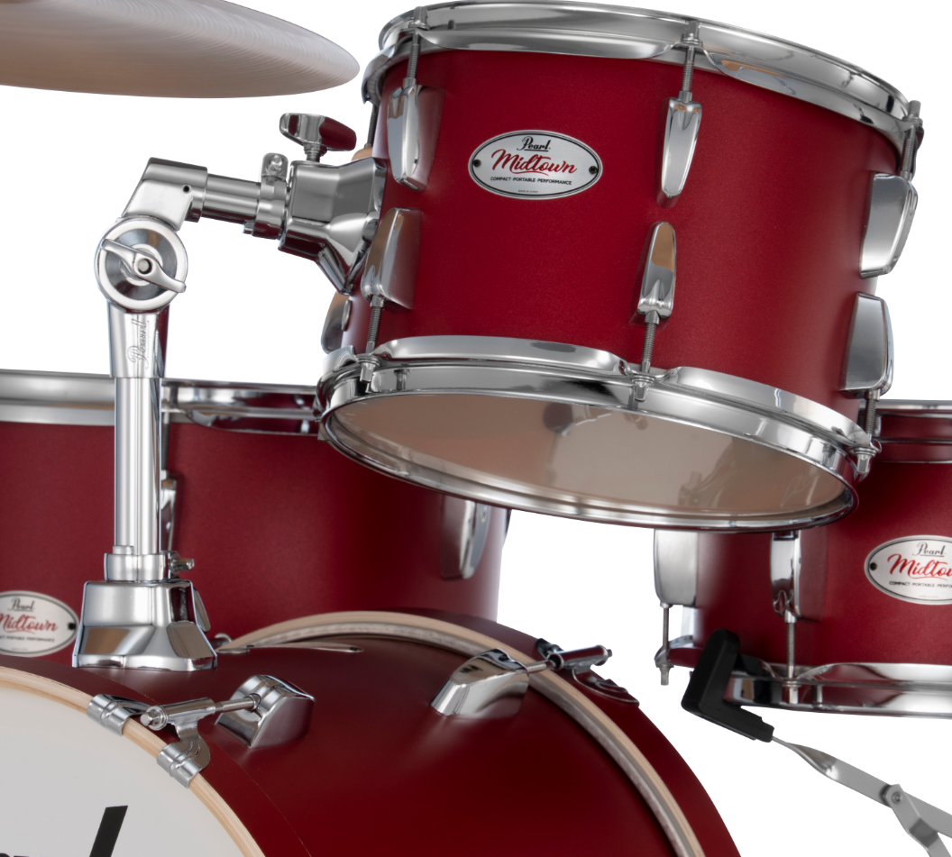 Pearl Midtown 4-piece Shell Pack - 16" Bass Drum MATTE RED