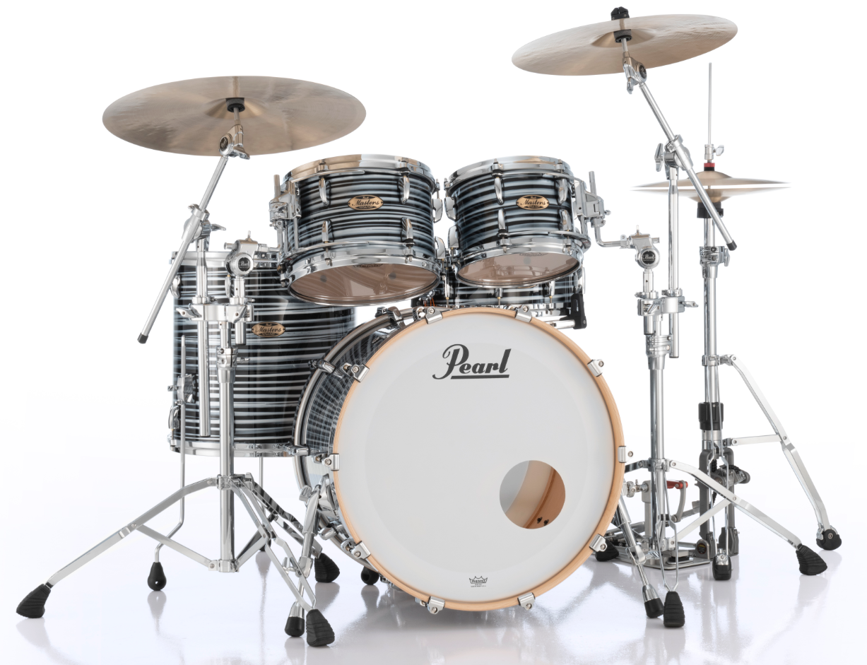 Pearl Masters Maple Pure 4 Piece Shell Pack "XSP" - 22" Bass Drum BLACK OYSTER SWIRL