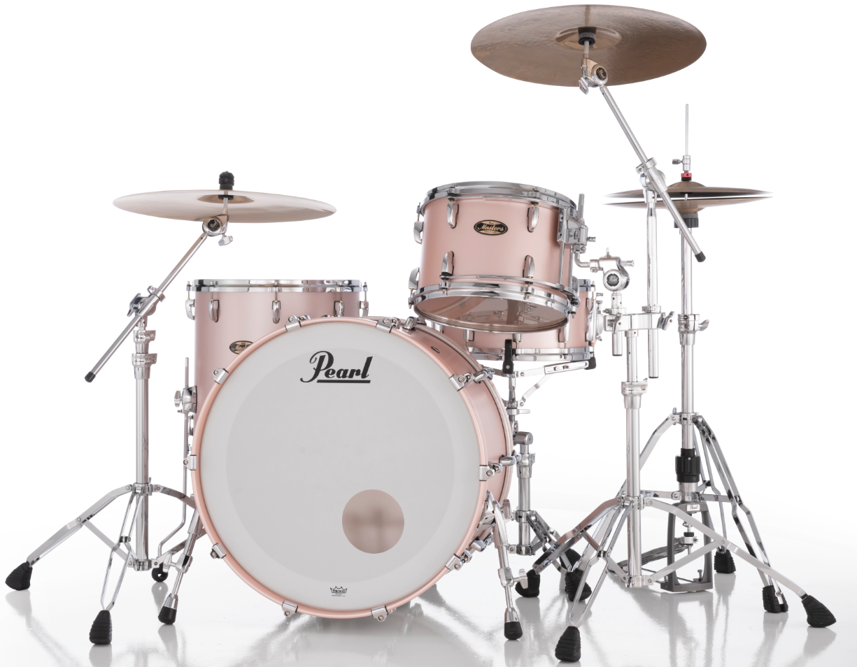 Pearl Masters Maple Gum 3-Piece Shell Pack - 24" Bass Drum SATIN ROSE GOLD