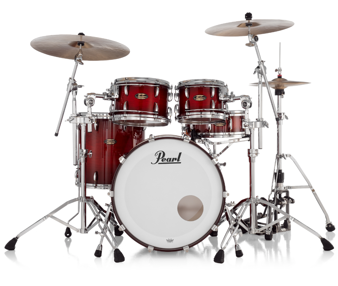 Pearl Masters Maple Gum 4-Piece Shell Pack "XSP" - 22" Bass Drum DEEP REDBURST