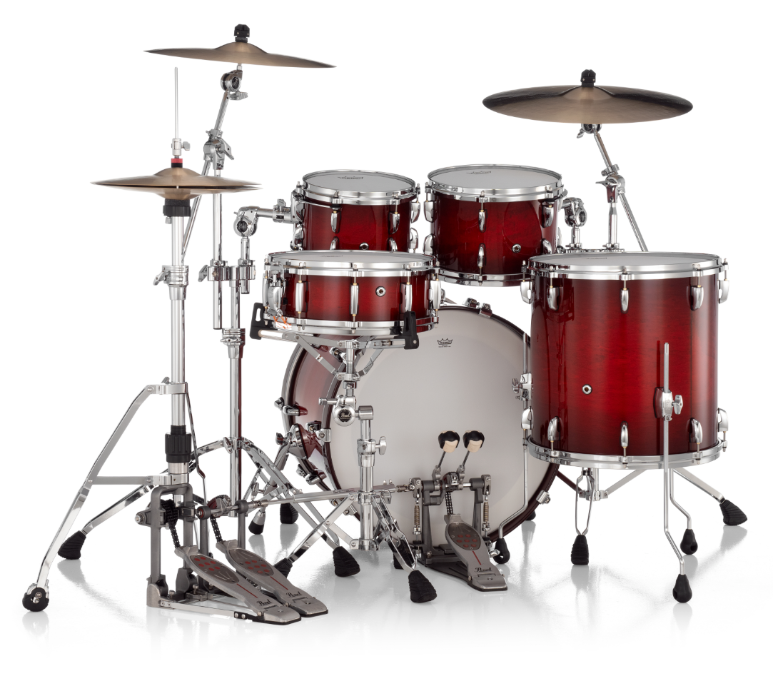 Pearl Masters Maple Gum 4-Piece Shell Pack "XSP" - 22" Bass Drum DEEP REDBURST