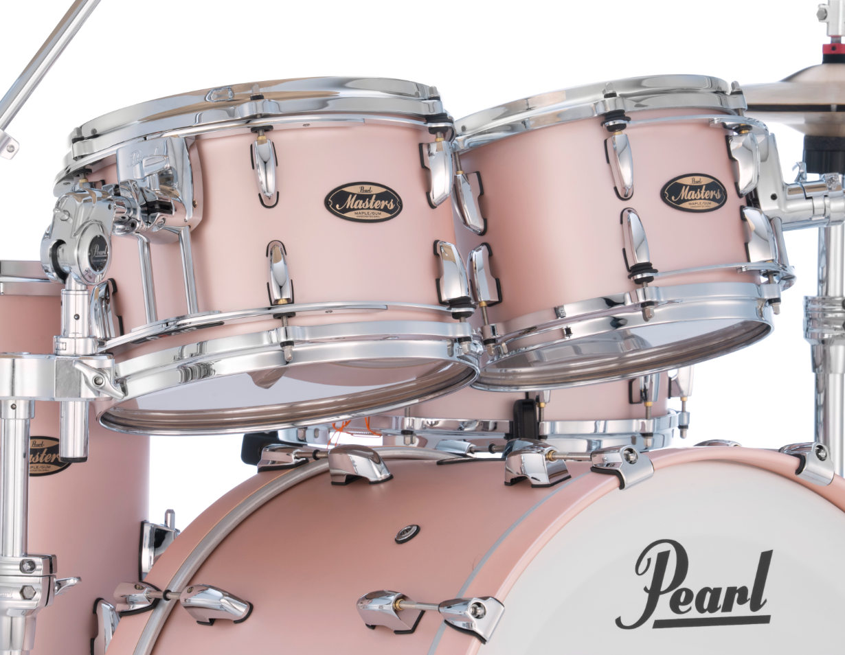 Pearl Masters Maple Gum 4-Piece Shell Pack "XSP" - 22" Bass Drum SATIN ROSE GOLD