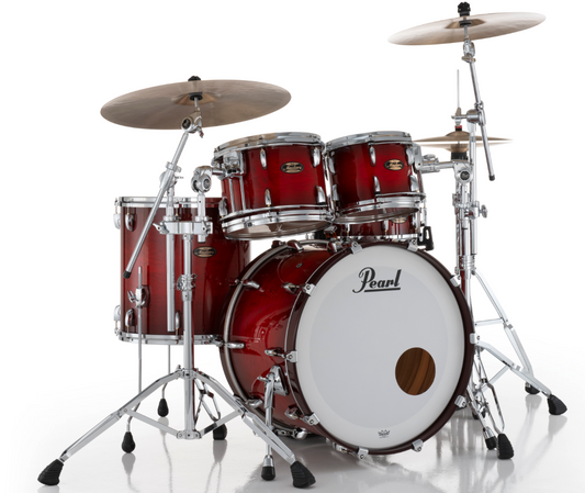 Pearl Masters Maple Gum 4-Piece Shell Pack "XESP" - 22" Bass Drum DEEP REDBURST