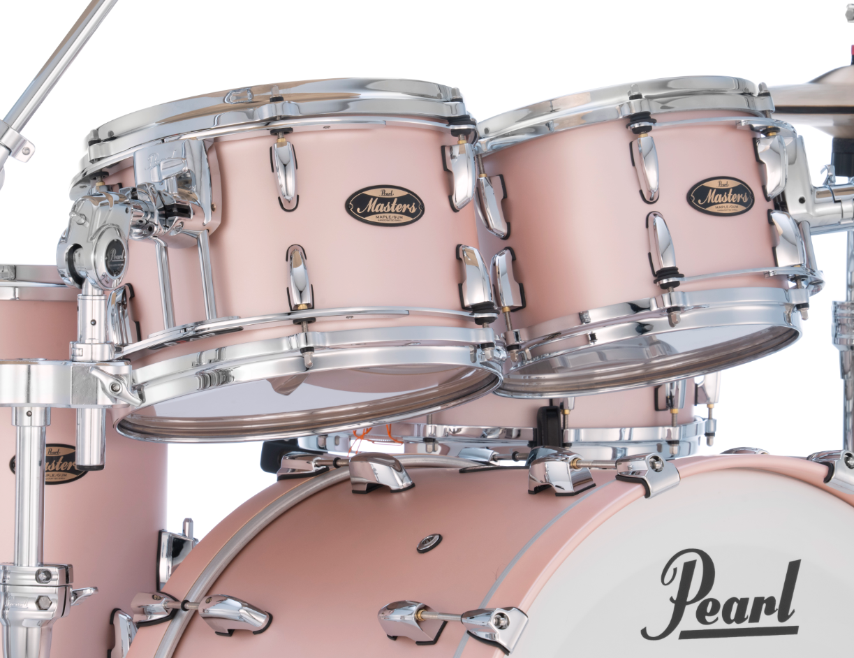 Pearl Masters Maple Gum 4-Piece Shell Pack "XESP" - 22" Bass Drum SATIN ROSE GOLD