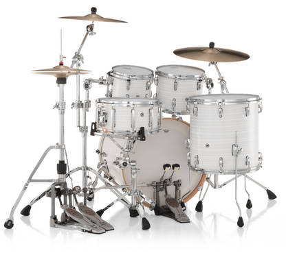Pearl Masters Maple Gum 4-Piece Shell Pack "XESP" - 22" Bass Drum WHITE ICE SWIRL