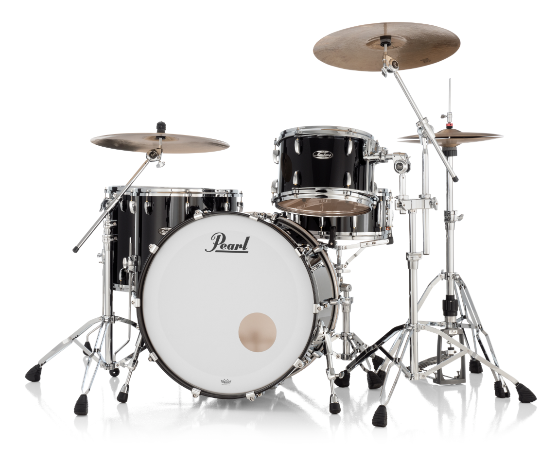 Pearl Masters Maple 3 Piece Shell Pack - 24" Bass Drum PIANO BLACK