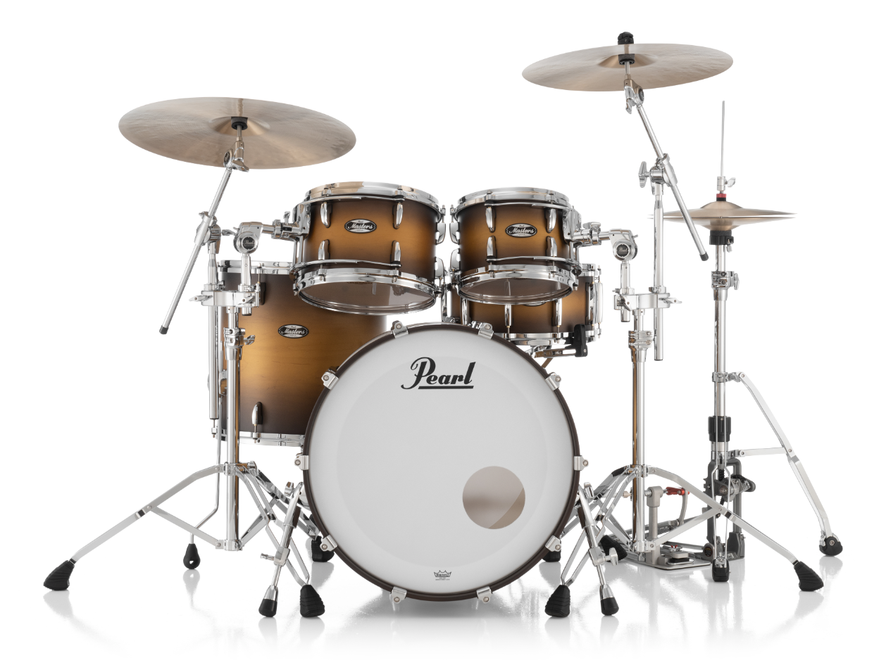 Pearl Masters Maple 4 Piece Shell Pack "XSP" - 22" Bass Drum MATTE OLIVE BURST
