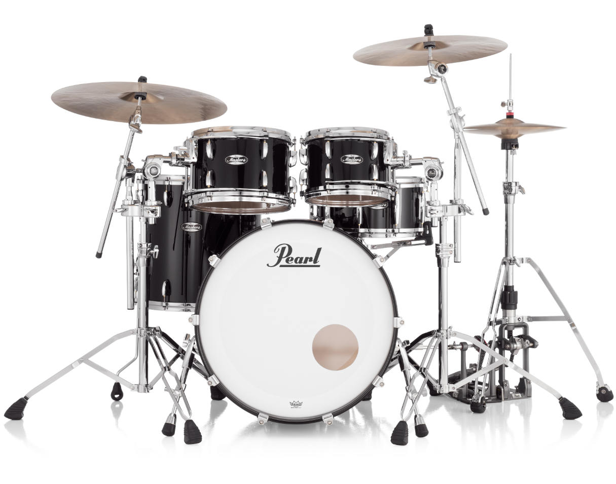Pearl Masters Maple 4 Piece Shell Pack "XSP" - 22" Bass Drum PIANO BLACK