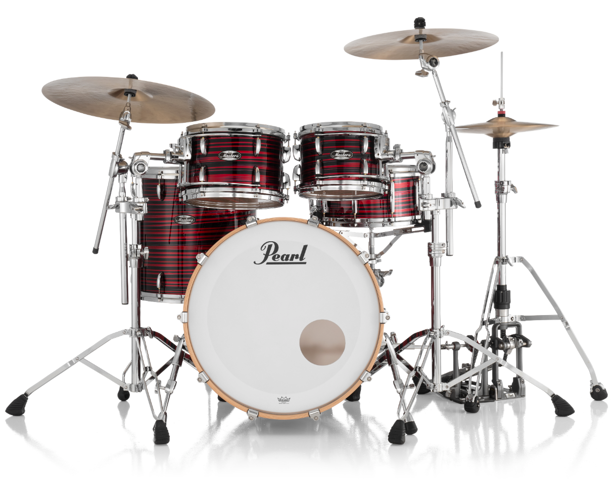 Pearl Masters Maple 4 Piece Shell Pack "XSP" - 22" Bass Drum RED OYSTER SWIRL