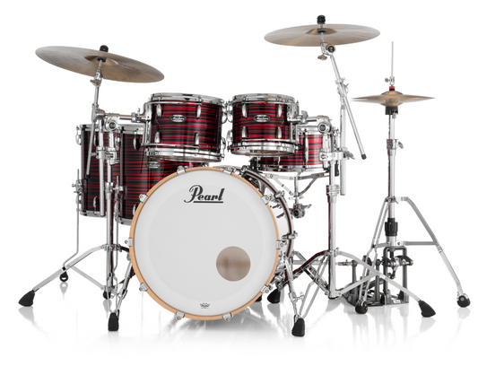 Pearl Masters Maple 4 Piece Shell Pack "XESP" - 22" Bass Drum RED OYSTER SWIRL