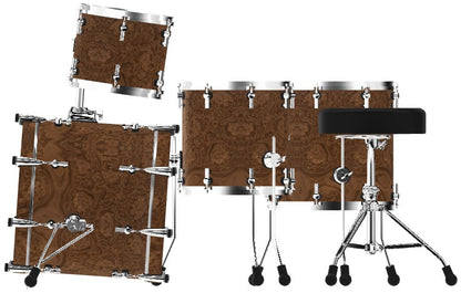 Sonor SQ2 Heavy Birch 4-Piece Kit in Chocolate Burl 20/12/14/16
