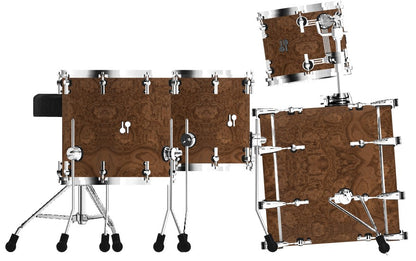 Sonor SQ2 Heavy Birch 4-Piece Kit in Chocolate Burl 20/12/14/16