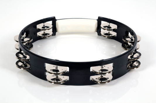 Rhythm Tech TC4010 True Colors Tambourine. Black 10"