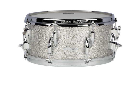 VINTAGE SERIES 14"X 6.5" SNARE DRUM-VINTAGE SILVER GLITTER
