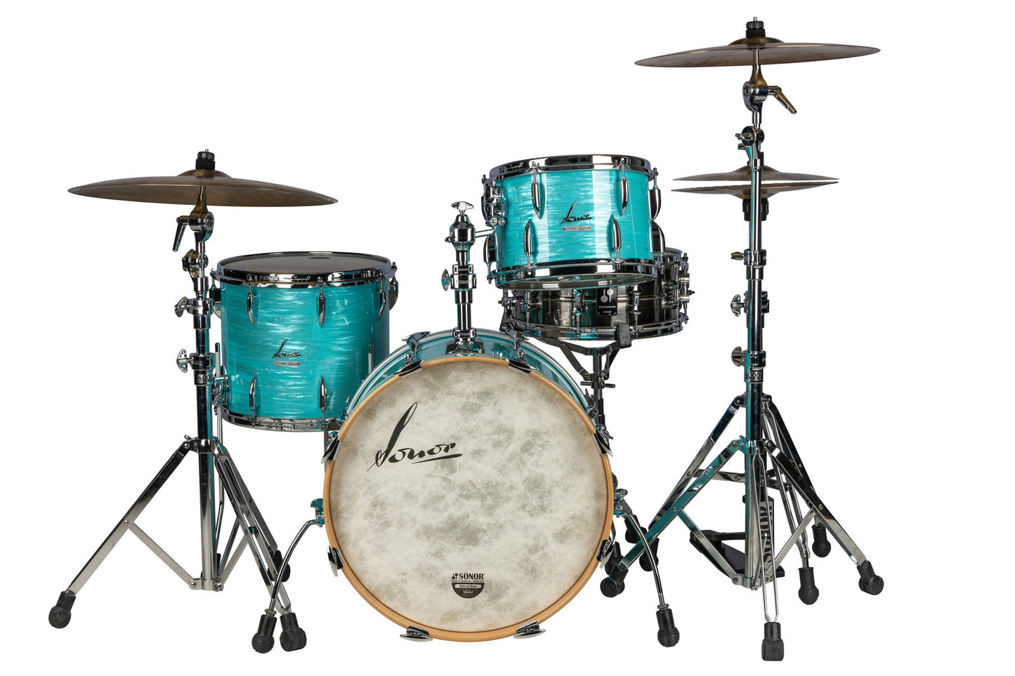 SONOR VINTAGE SERIES 20" 3PC SHELL PACK W/MOUNT-CALIFORNIA BLUE