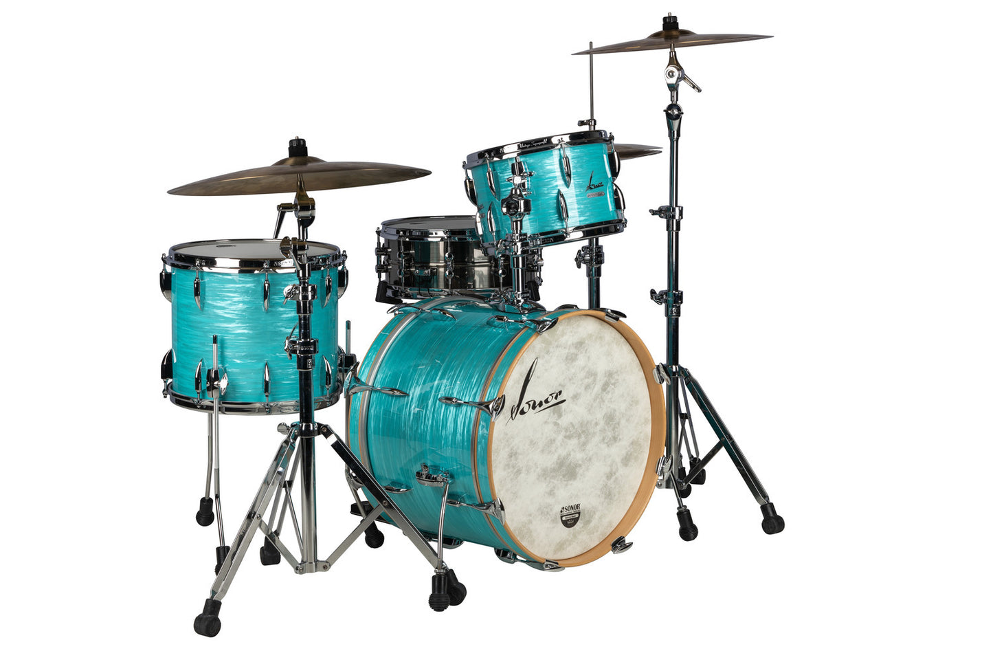 SONOR VINTAGE SERIES 20" 3PC SHELL PACK W/MOUNT-CALIFORNIA BLUE