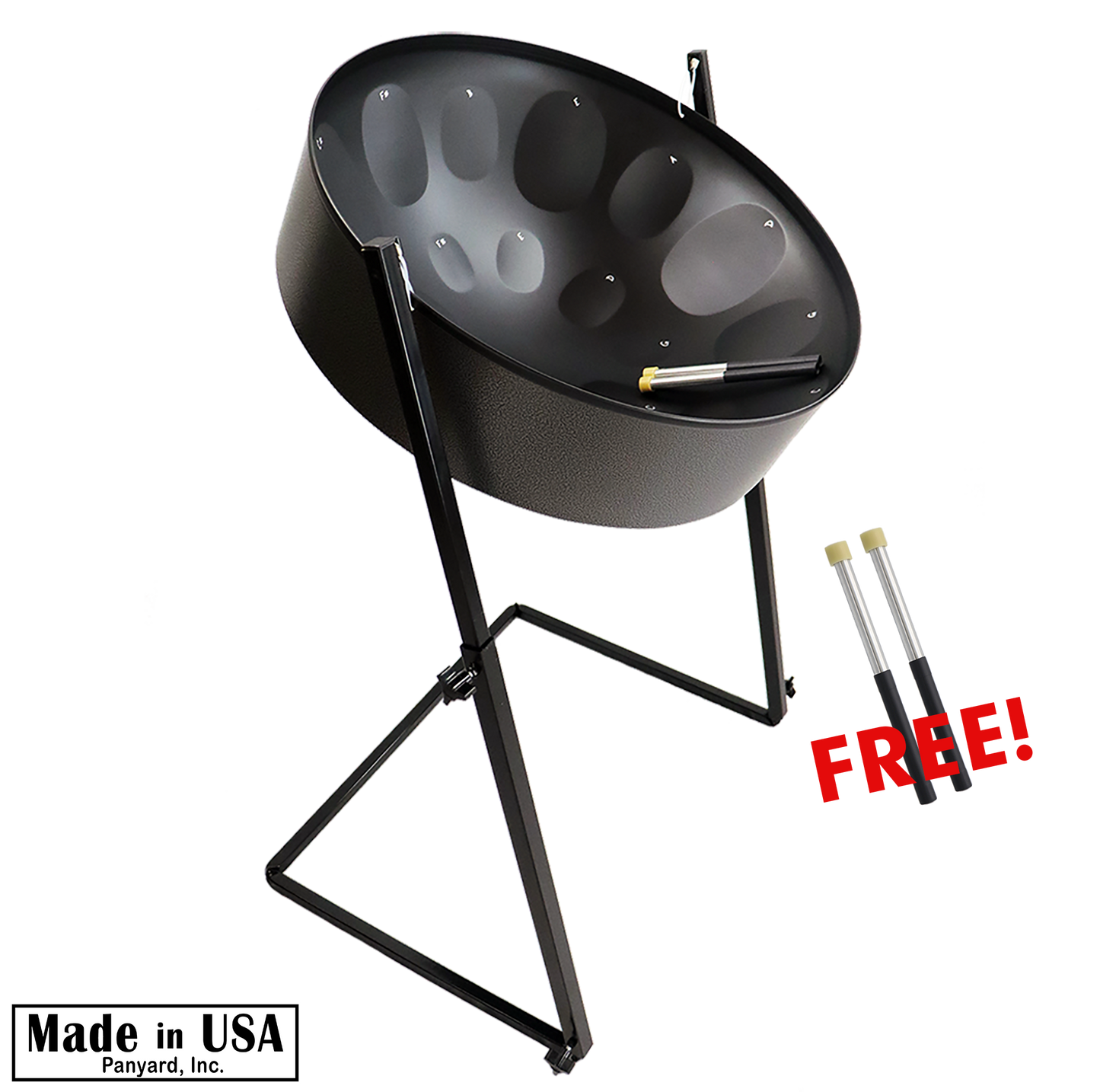 C-20 Lead Steel Pan - Caribbean Night PACKAGE - Pan + Stand + FREE Mallets