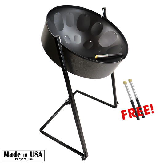 C-20 Lead Steel Pan - Caribbean Night PACKAGE - Pan + Stand + FREE Mallets