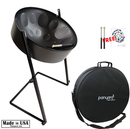 C-20 Lead Steel Pan - Caribbean Night - PLUS PACKAGE - Pan + Stand + Case  + FREE Mallets + FREE How to Play Book
