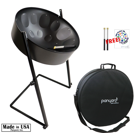 C-20 Lead Steel Pan - Caribbean Night - PLUS PACKAGE - Pan + Stand + Case  + FREE Mallets + FREE How to Play Book
