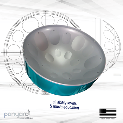 C-20 Lead Steel Pan - Ocean Wave PACKAGE - Pan + Stand + FREE Mallets