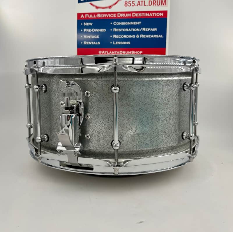 Lucky Drums Company 14"x 7" Galvanized Steel 8-Lug Snare-Lucky Drum Co-Atlanta Drum Shop