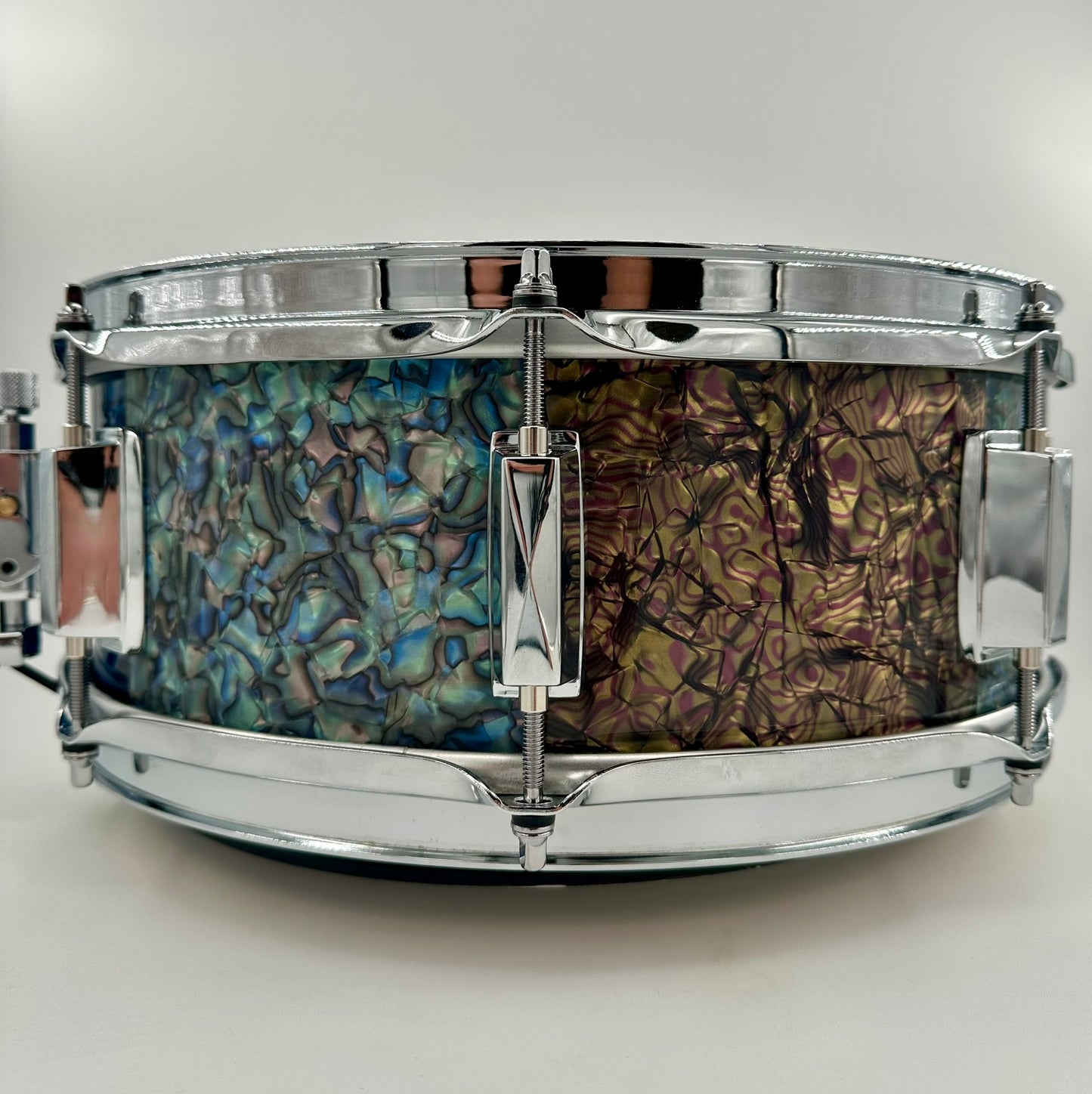 Montineri Custom 5.5"x14" "A-Baloney" Panel Variety Finish Snare-Montineri-Atlanta Drum Shop