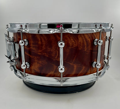 Pi Drum Company 14" x 6.5" Feathered Mahogany over Maple Snare-Pi Drum Company-Atlanta Drum Shop