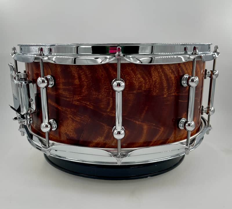 Pi Drum Company Feathered Mahogany over Maple 14" x 6.5" Snare-Pi Drum Company-Atlanta Drum Shop