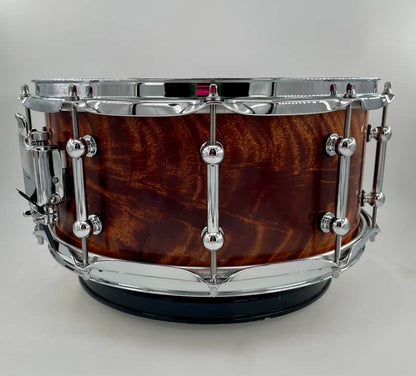 Pi Drum Company Feathered Mahogany over Maple 14" x 6.5" Snare-Pi Drum Company-Atlanta Drum Shop