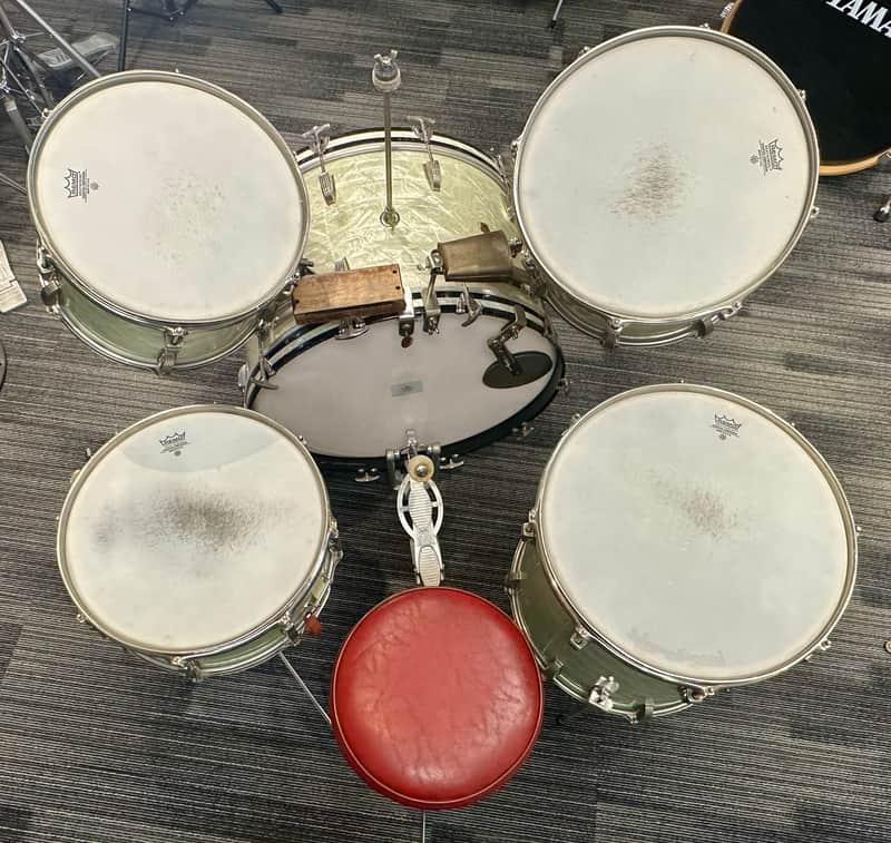 WFL/Ludwig Vintage 5 Piece Drum Set 1950s - White Marine Pearl