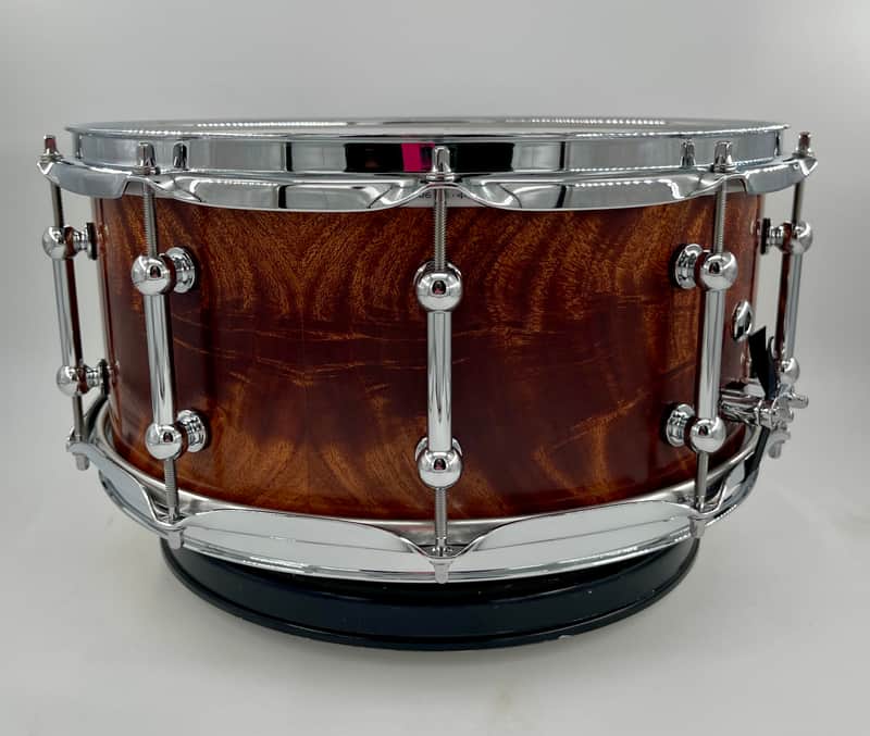 Pi Drum Company Feathered Mahogany over Maple 14" x 6.5" Snare-Pi Drum Company-Atlanta Drum Shop