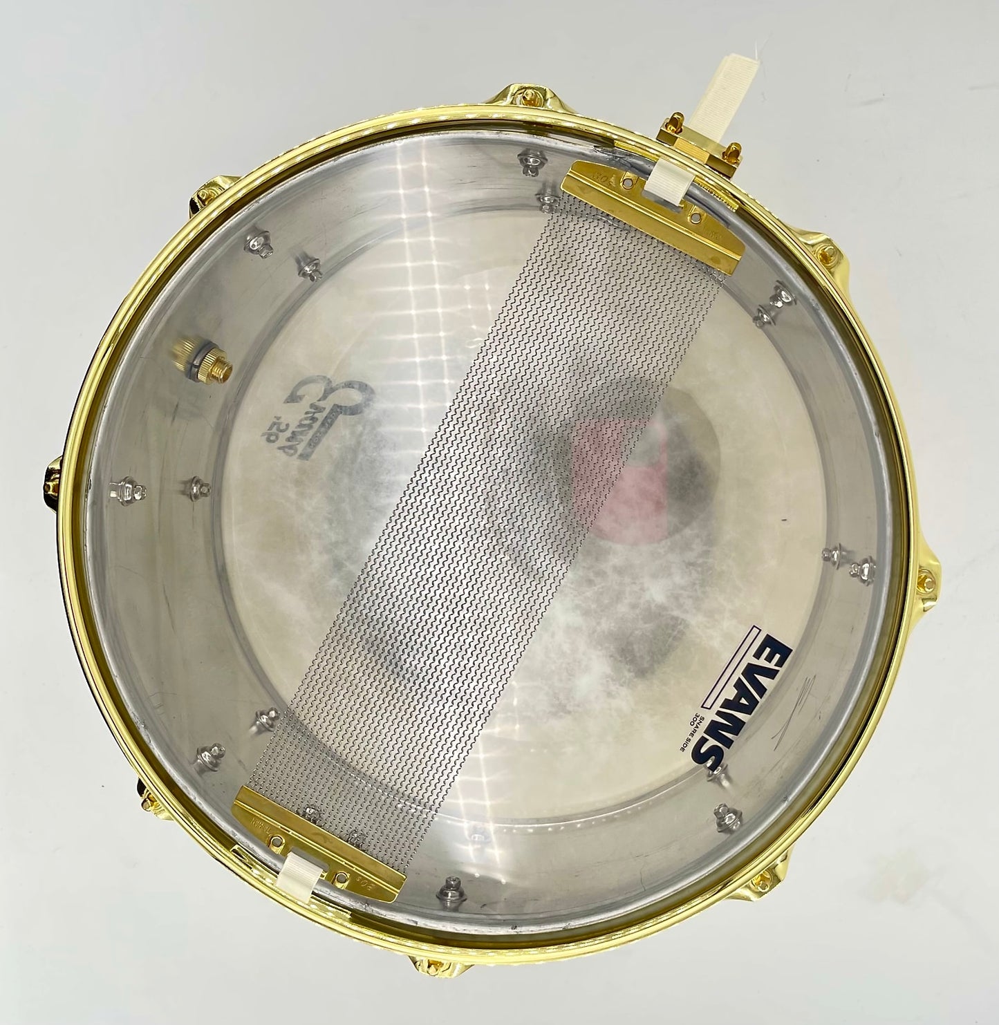 Lucky Drums Company 14"x6.5" Aluminum Snare Drum w/ Gold hoops