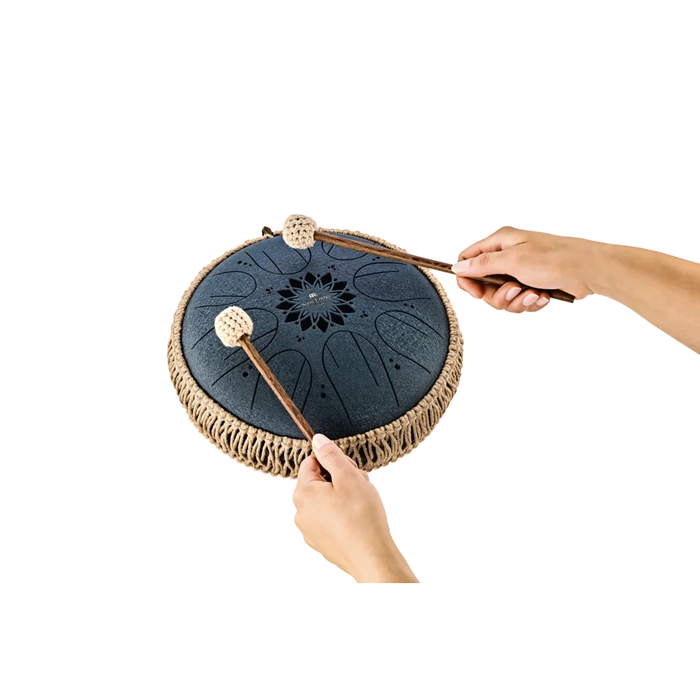 Meinl 10" Medium Octave Steel Tongue Drum - C Minor, 8 Notes, 432 Hz, Navy Blue