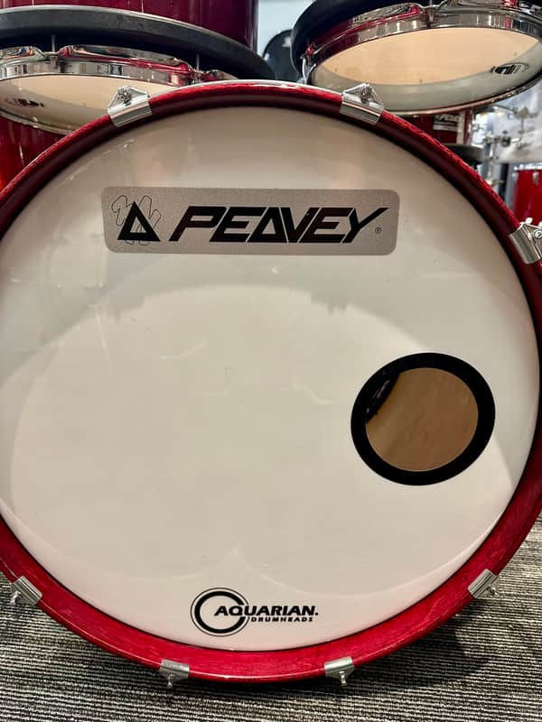 Peavey Radial Pro 751 5-Piece 1994 - Clear Gloss Red-Peavey-Atlanta Drum Shop