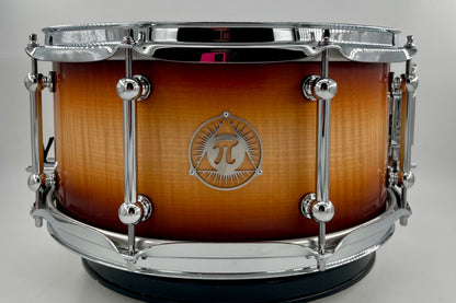 Pi Drum Company Curly Maple over Maple Shell 13x6.5-Pi Drum Company-Atlanta Drum Shop