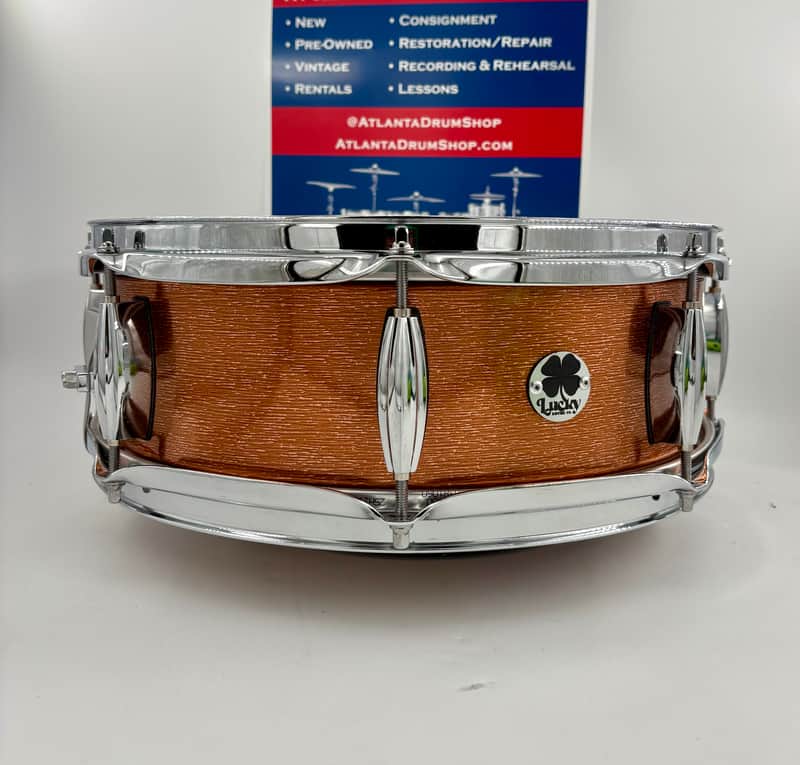 Lucky Drums Company 14" x 5" Artistic Copper Finish Snare-Lucky Drum Co-Atlanta Drum Shop