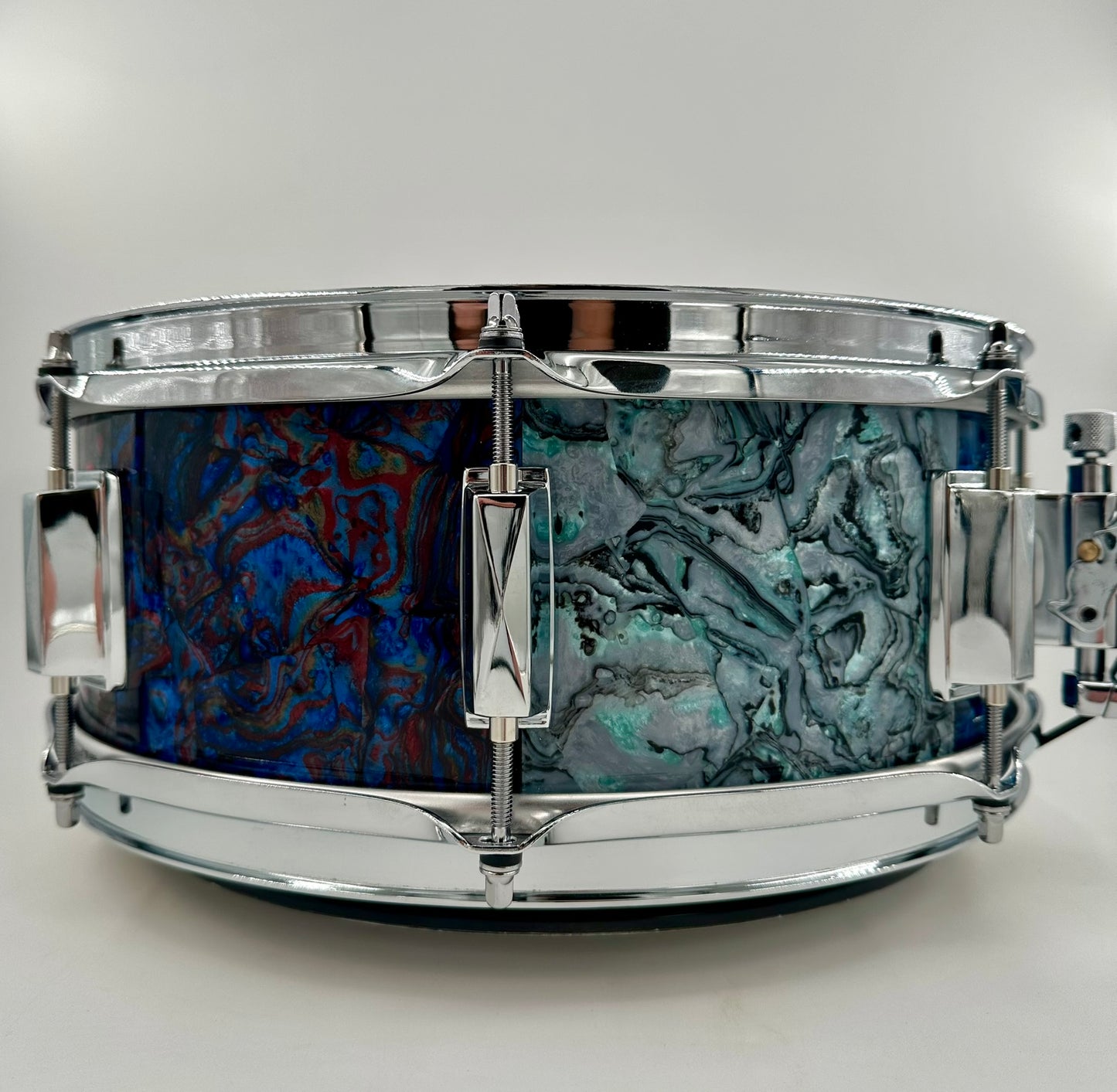 Montineri Custom 5.5"x14" "A-Baloney" Panel Variety Finish Snare-Montineri-Atlanta Drum Shop