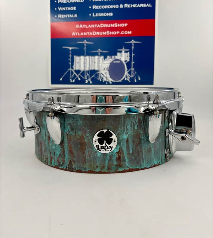 Lucky Drums Company 10" x 3.75" Chemical Pre-patina Aux Snare-Lucky Drum Co-Atlanta Drum Shop