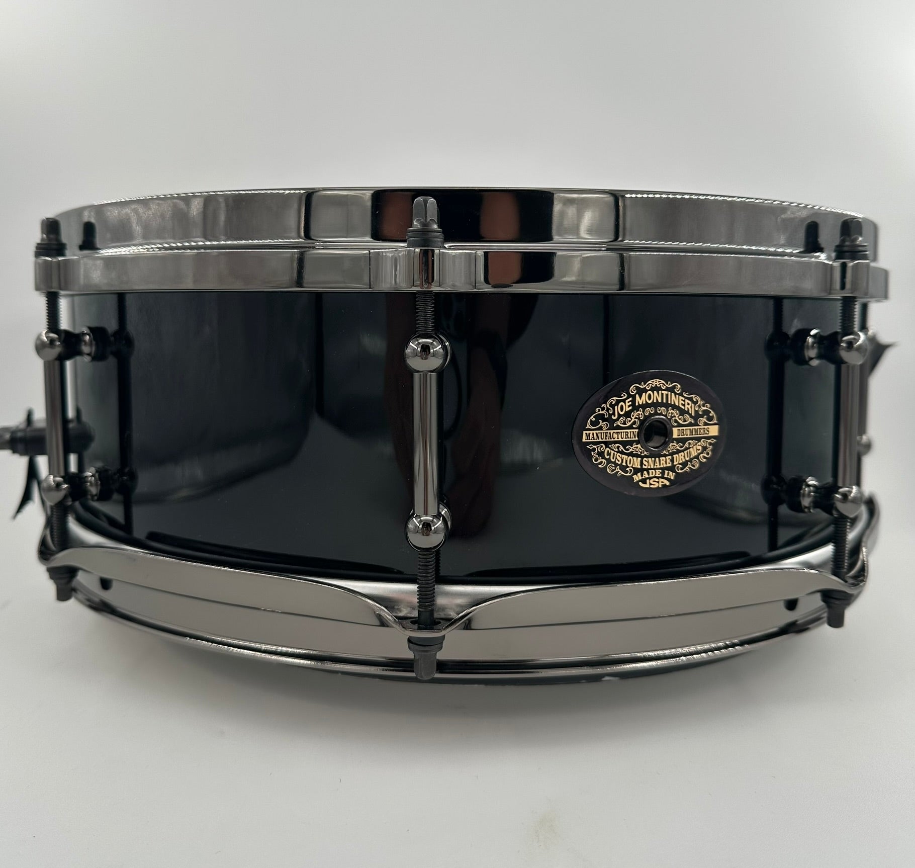 Montineri Custom 5"x14" "Murder Black" 10-Ply Jasper Maple Snare-Montineri-Atlanta Drum Shop