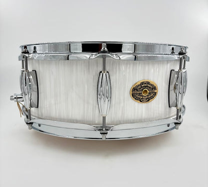 Montineri Custom 5" x 14" Verticle White Oyster Snare