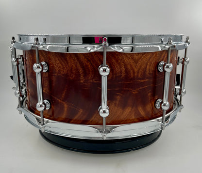 Pi Drum Company 14" x 6.5" Feathered Mahogany over Maple Snare-Pi Drum Company-Atlanta Drum Shop