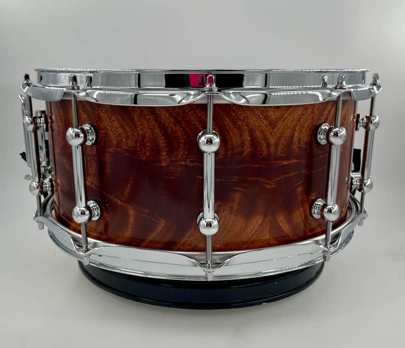 Pi Drum Company Feathered Mahogany over Maple 14" x 6.5" Snare-Pi Drum Company-Atlanta Drum Shop