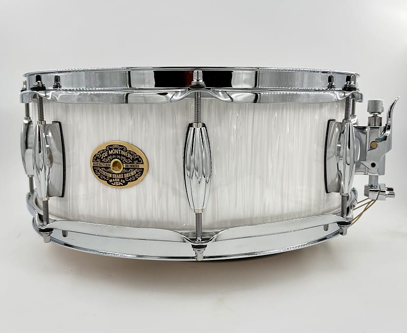 Montineri Custom 5" x 14" Verticle White Oyster Snare