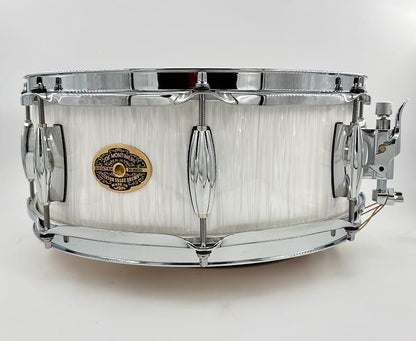 Montineri Custom 5" x 14" Verticle White Oyster Snare