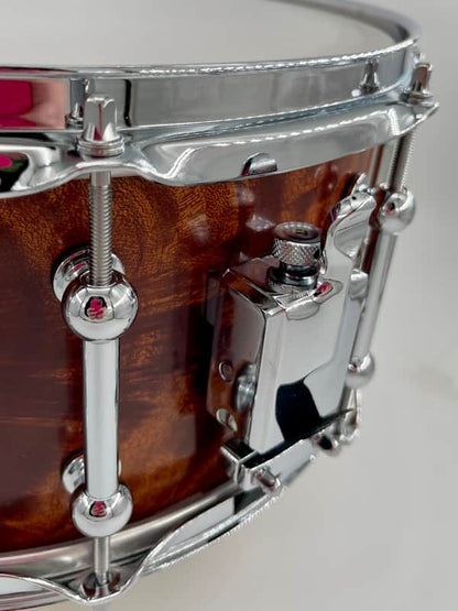 Pi Drum Company Feathered Mahogany over Maple 14" x 6.5" Snare-Pi Drum Company-Atlanta Drum Shop