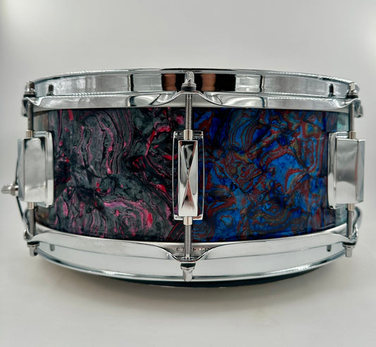 Montineri Custom 5.5"x14" "A-Baloney" Panel Variety Finish Snare-Montineri-Atlanta Drum Shop