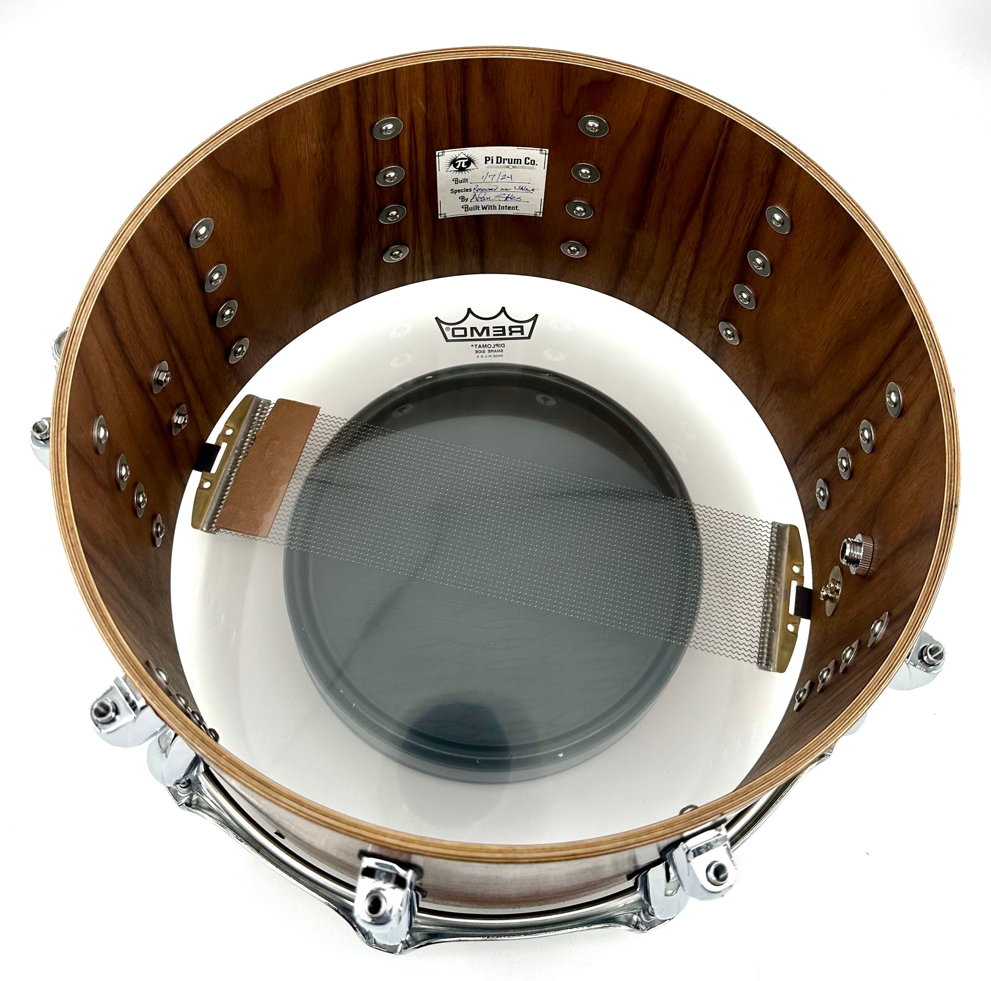Pi Drum Company 14" x 7" Rosewood/Walnut Snare-Pi Drum Company-Atlanta Drum Shop