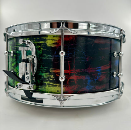 Montineri Custom Resto-Mod 6"x14" Abstract Paint Snare-Montineri-Atlanta Drum Shop